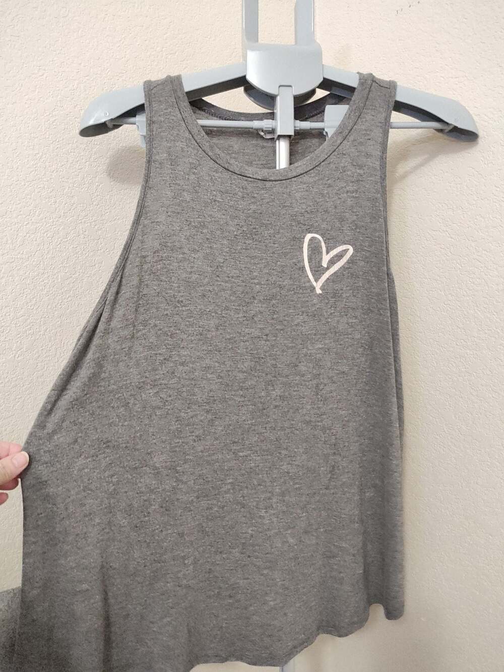 French Pastry Women's Grey Tank Top with Heart Graphic and 'Do What You Love'